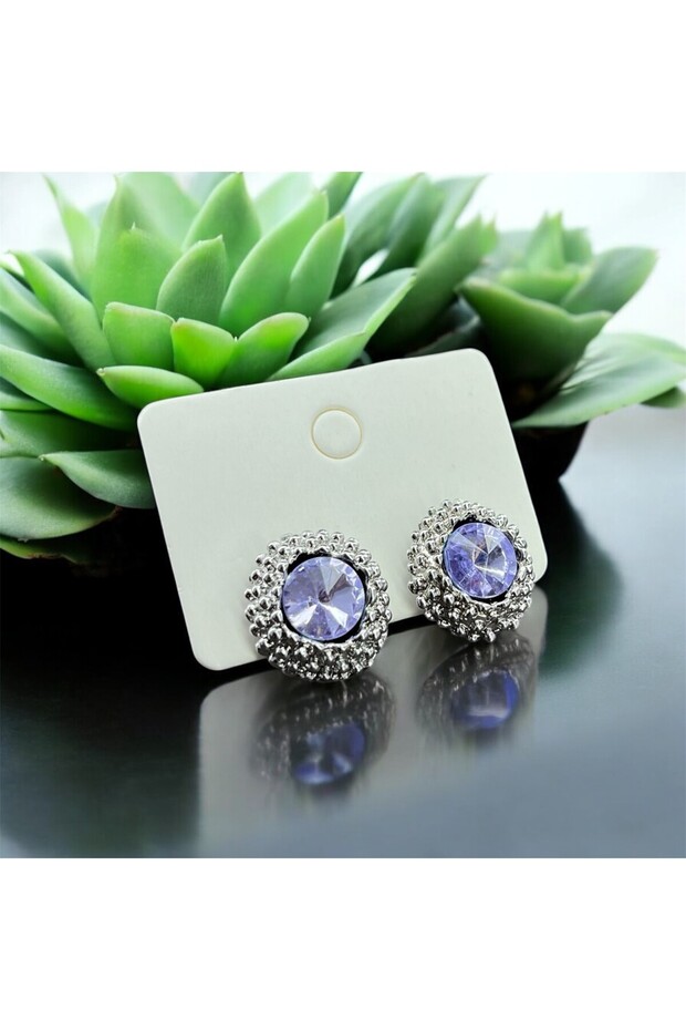 Renkli Taşlı Küpe - 1