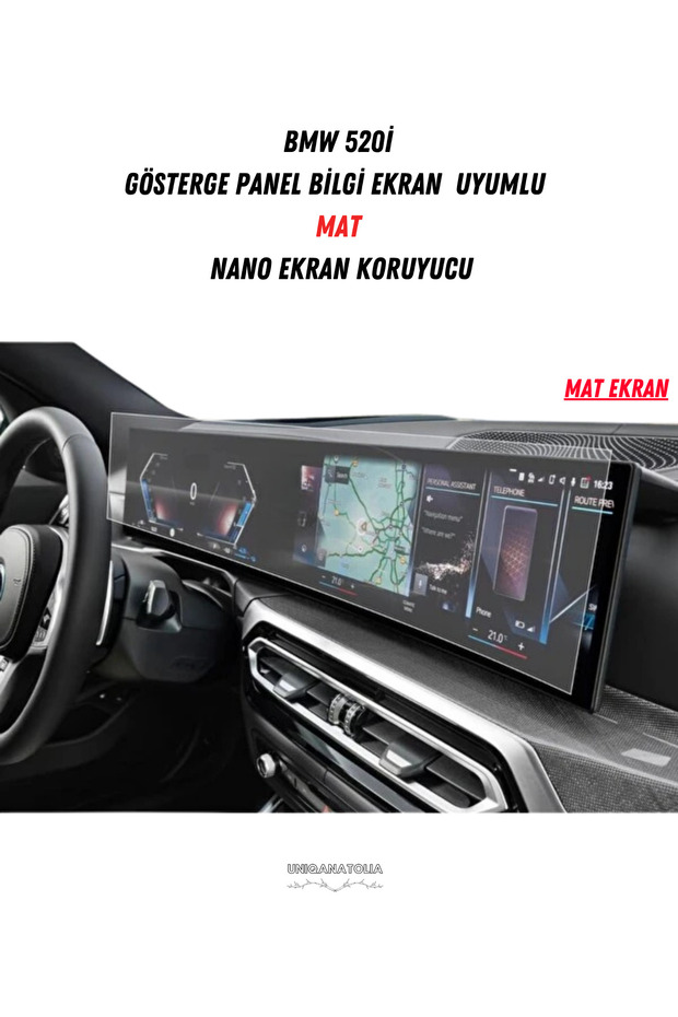 Bmw 520I Instrument Panel and Information Display Compatible Matte Screen Protector