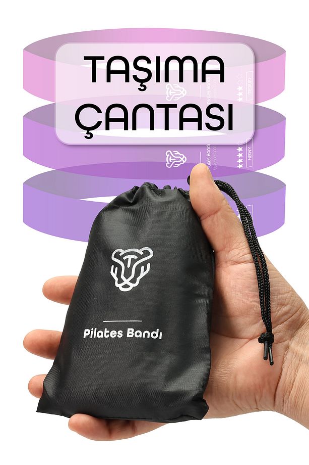 3'lü Pilates Direnç Lastiği Seti – Pembe Ton Loop Bant Squat ve Egzersiz Kapalı Uç - 3