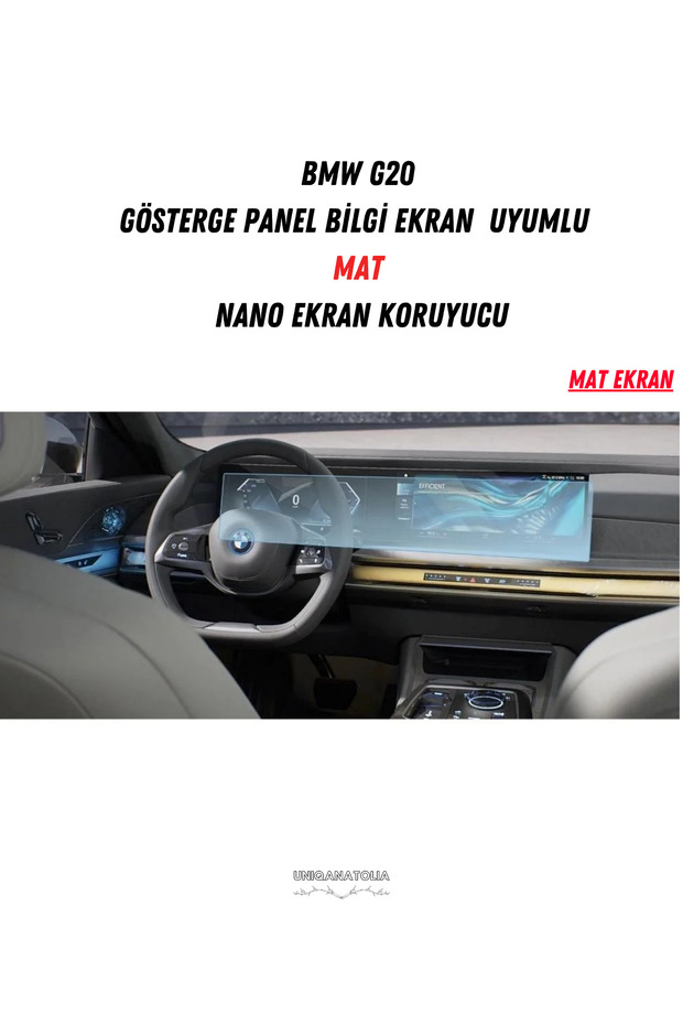 واقي شاشة غير لامع متوافق مع لوحة القيادة وشاشة العرض BMW G20