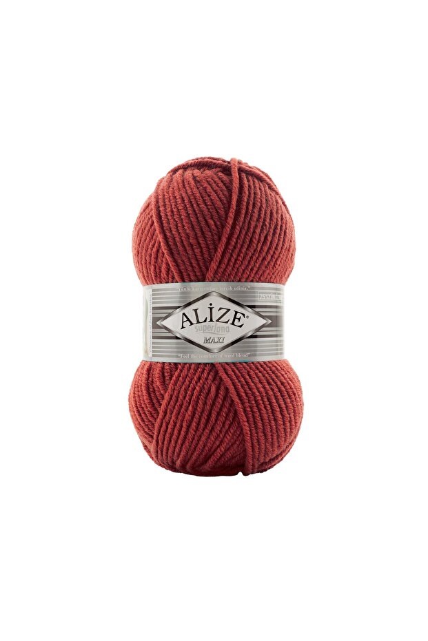 Superlana Maxi Hand Knitting Yarn 100g – 75% Acrylic 25% Wool – Color No: 456 - Tile