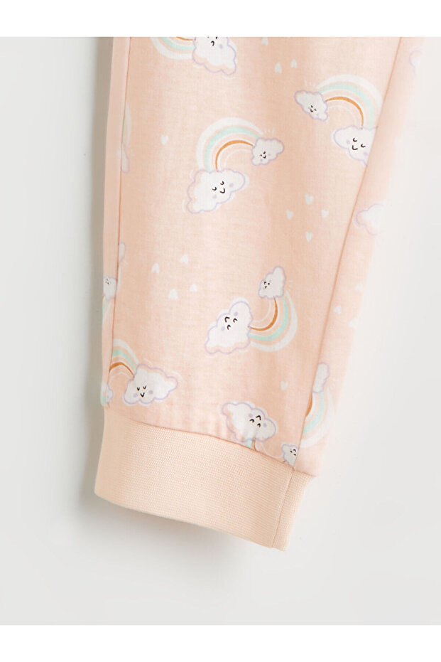 Bisiklet Yaka Kız Çocuk Pijama Takımı - 6