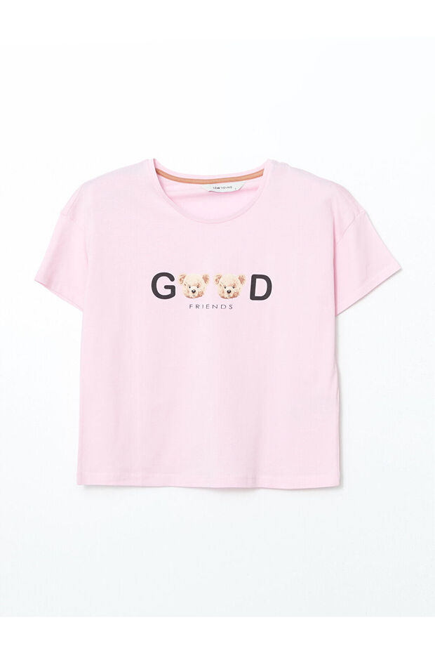 Ayı Teddy Baskılı Kadın Şortlu Pijama Takımı - 6