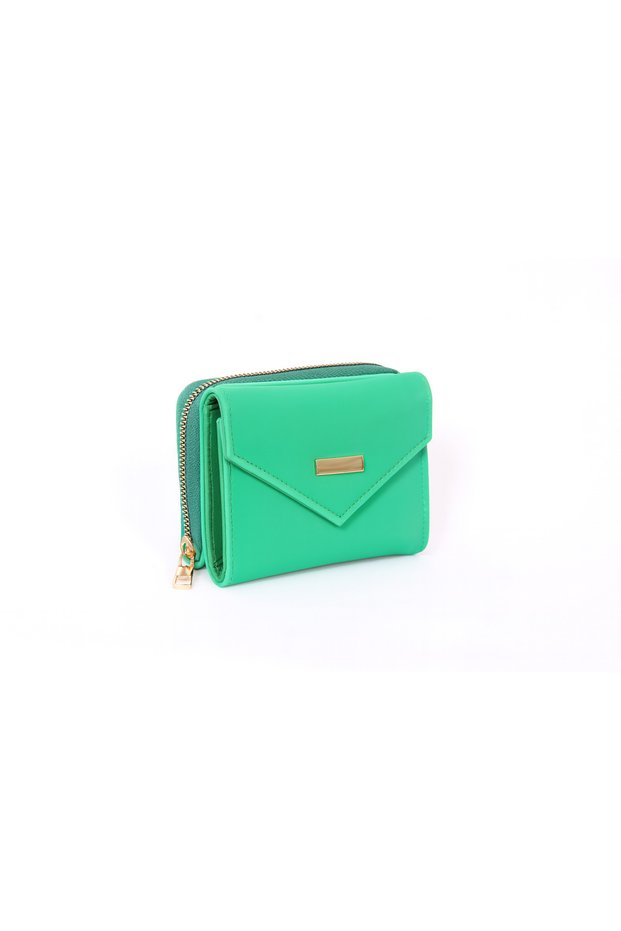 Women's Colorful Zippered Mini Wallet – Card Holder Compartment, Compact and Stylish Design (13X10 cm)