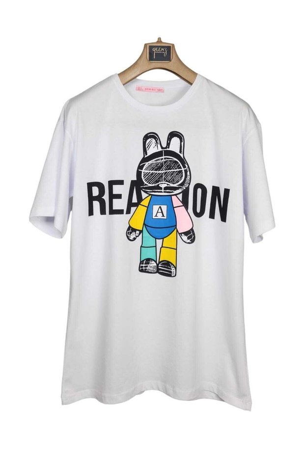 Unisex Stylish Comfortable Oversize Cotton Crew Neck T-Shirt with Special Design Code 31843