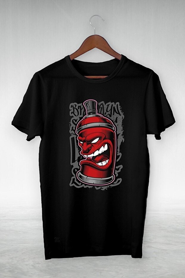 Vtshirt أسود - بخاخ غامق - Y-002