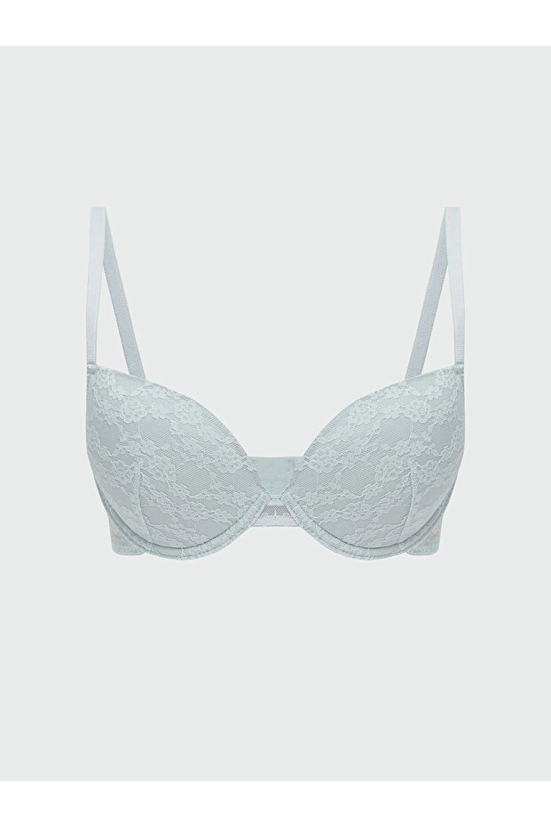 Lcw Dream Blue Underwire Non-Padded Lace T-Shirt Bra