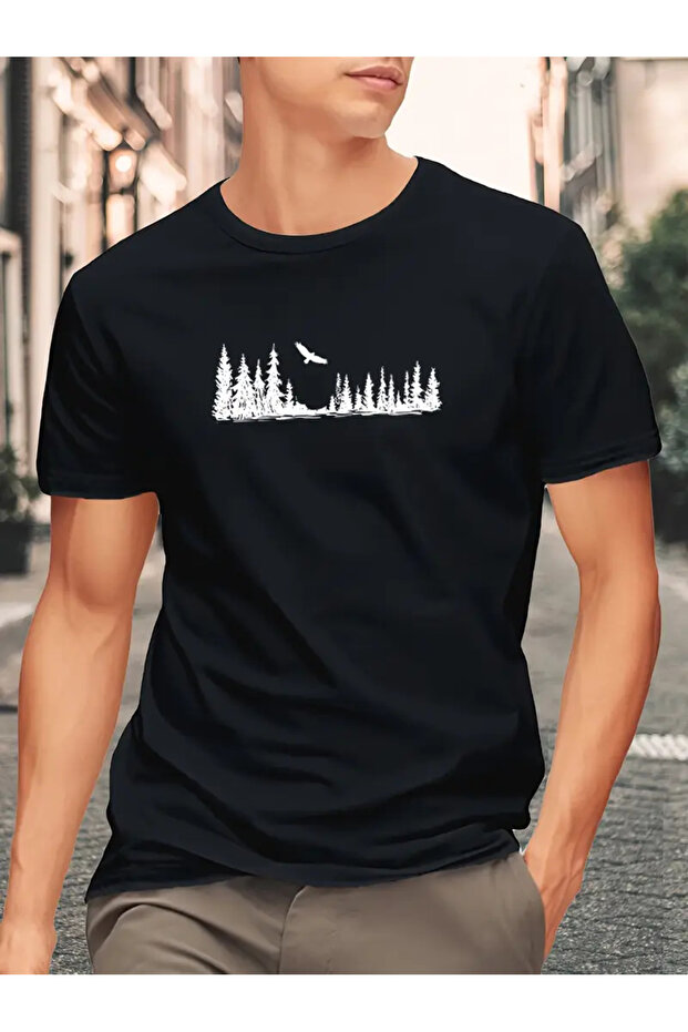 تيشيرت بتصميم مطبوع من الأمام للجنسين