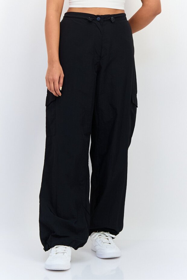 Ole X Women Regular Fit Solid Track Pants, Black