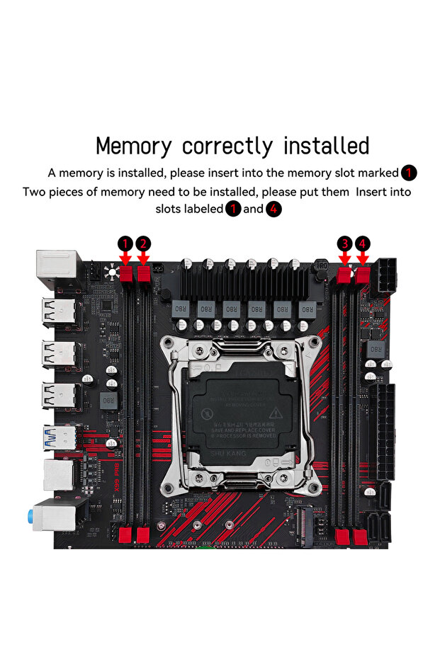 Motherboard+CPU MACHINIST X79 S7 Motherboard combo Intel Xeon E5 2650 V2 LGA 2011 CPU + DDR3 1*16GB - 6