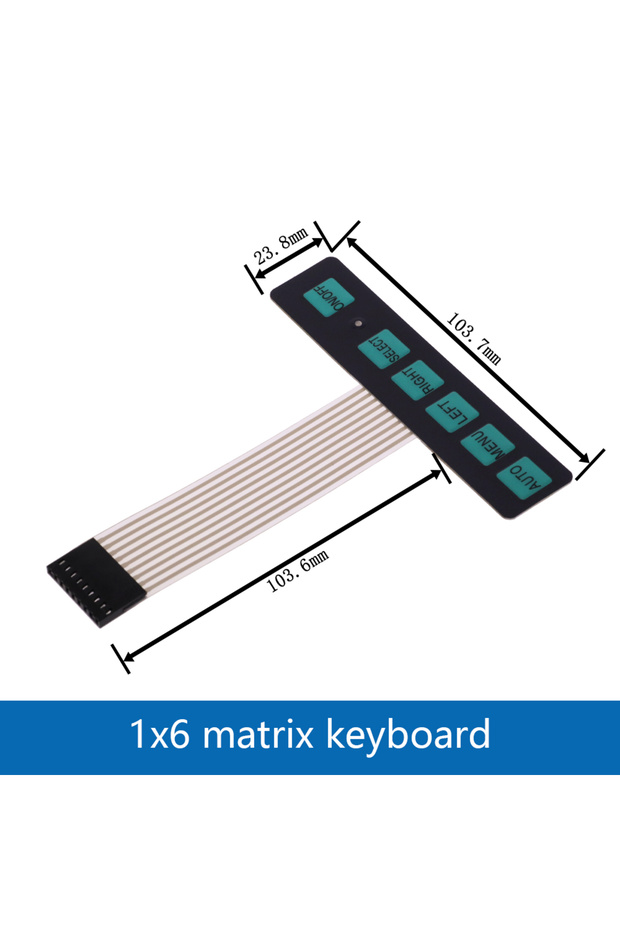 1X6 Matrix Array 1 2 3 4 5 6 7 8 Key Button Membrane Switch Matrix Array Keyboard Keypad Control Pan - 1