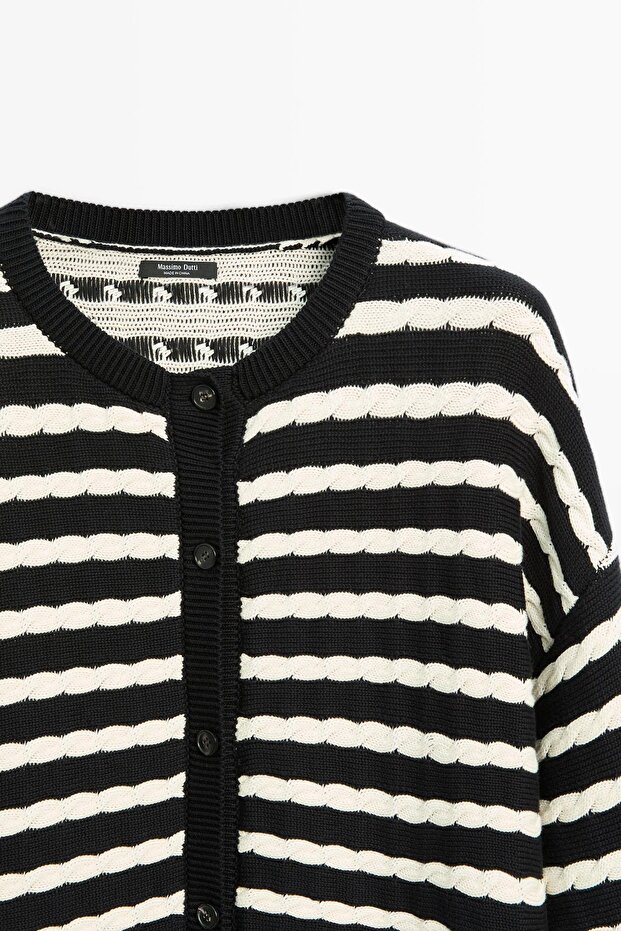 %100 pamuklu denizci triko hırka - 6