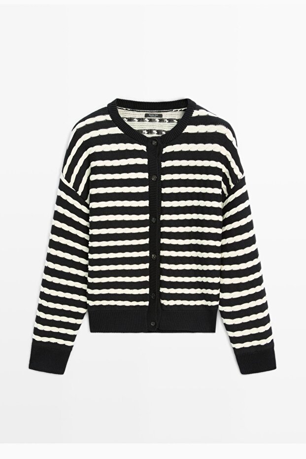 %100 pamuklu denizci triko hırka - 5