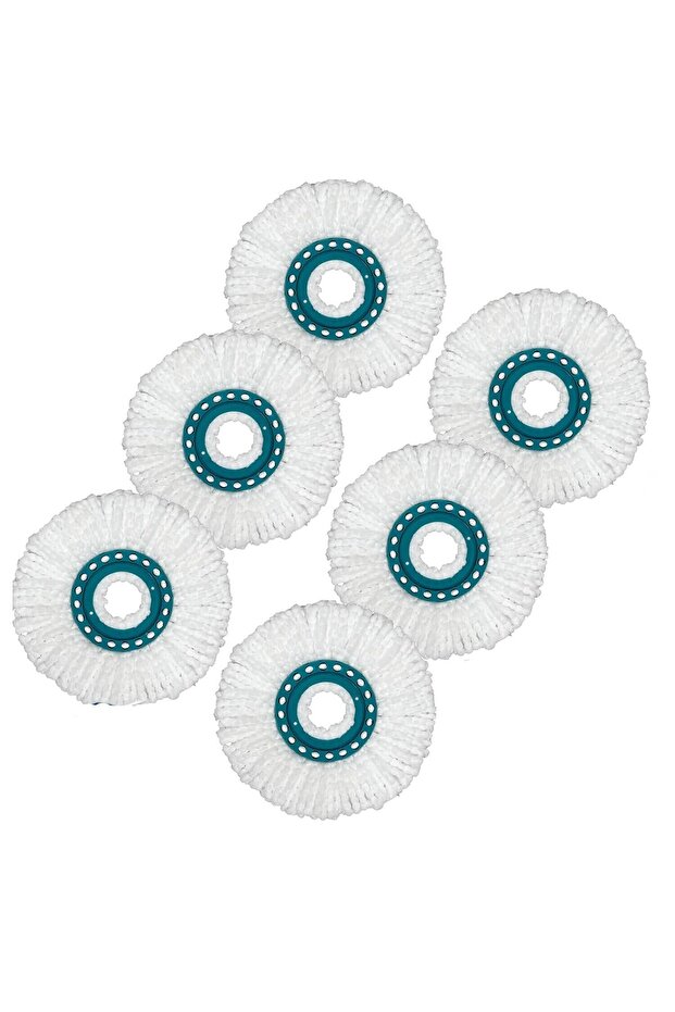 6 Replacement Mop Heads with Microfiber - 4