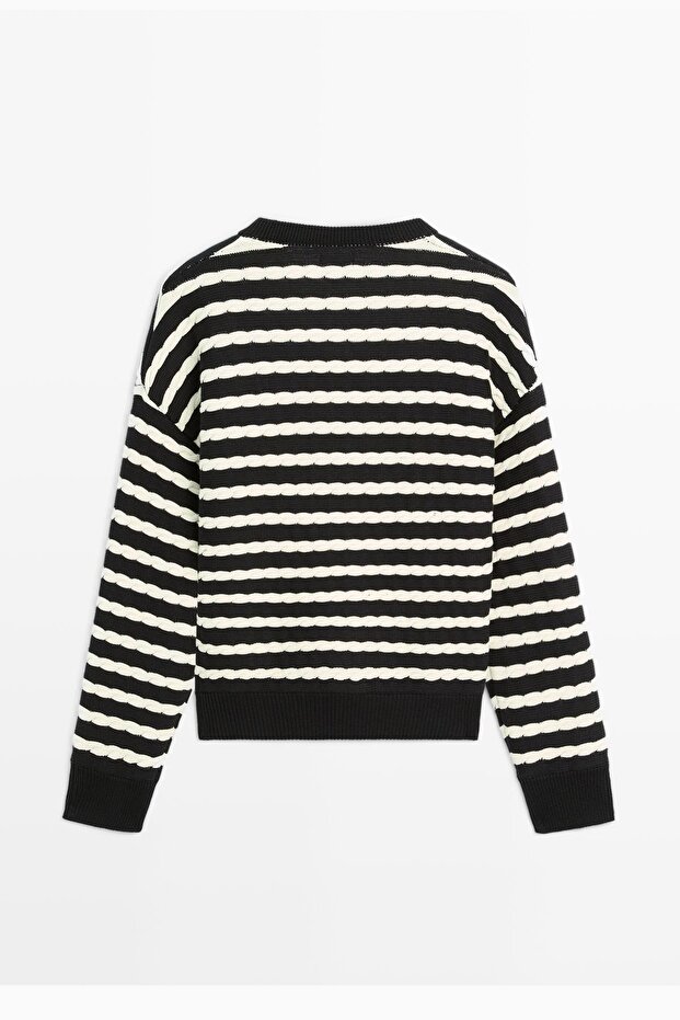 %100 pamuklu denizci triko hırka - 8