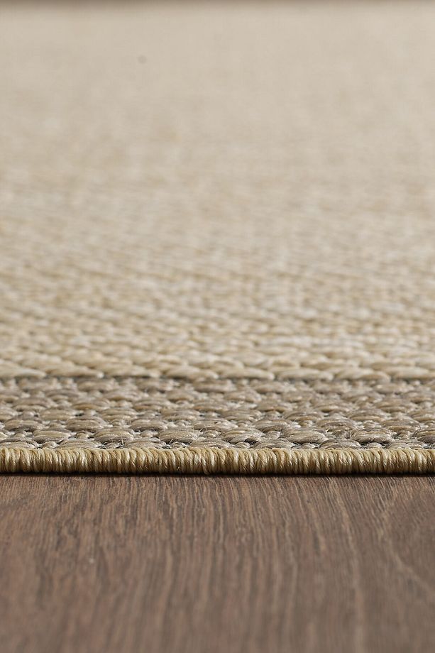 Hasır Bej Kahve Jüt Dokuma Ince Halı Sisal Salon Mutfak Oturma Odası Dış Mekan Halısı Kilim - 5