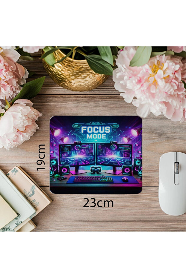 لوحة ماوس Gamer Setup - Focus Open - لوحة ماوس مستطيلة مطبوعة مستوردة مقاس 19 × 23 سم 2 مم