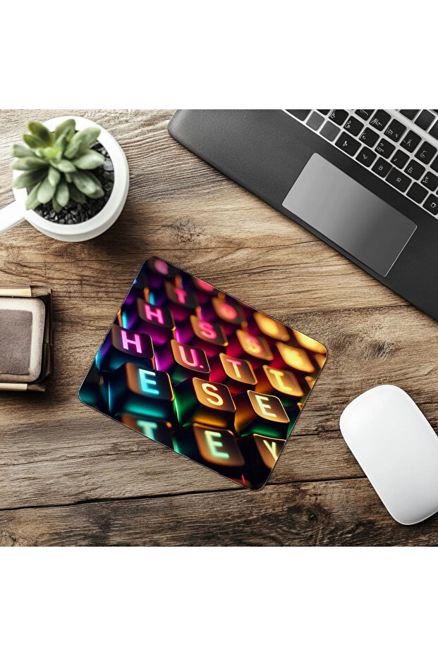 لوحة مفاتيح تحفيزية - Hustle Mousepad - 19x23 سم 2 مم مستطيلة مطبوعة مستوردة - 6