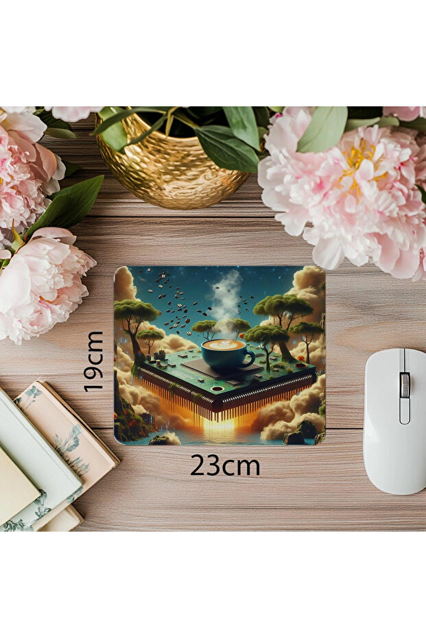 Data Cloudy Fictional Code Mousepad - 19X23 cm 2 mm Rectangle Imported Printed Mouse Pad - 1