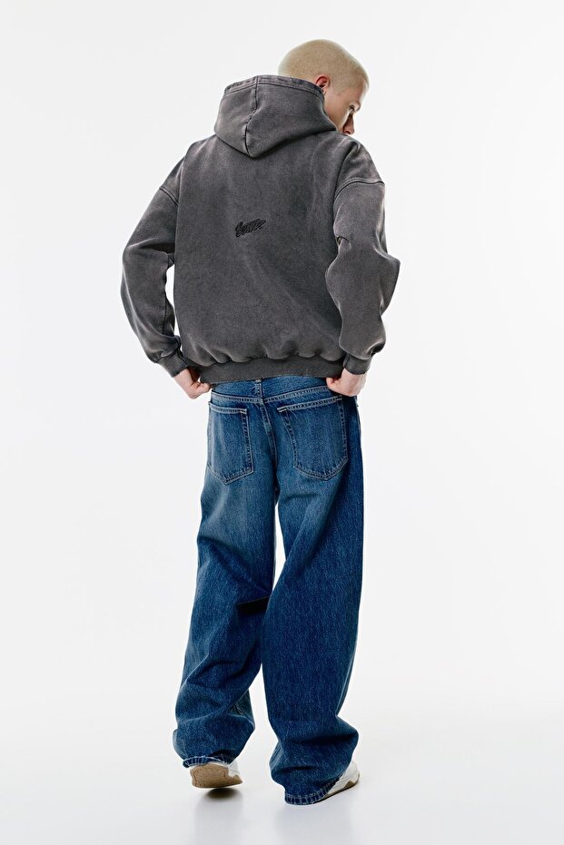 STWD Yıkanmış Kapüşonlu Sweatshirt - 4