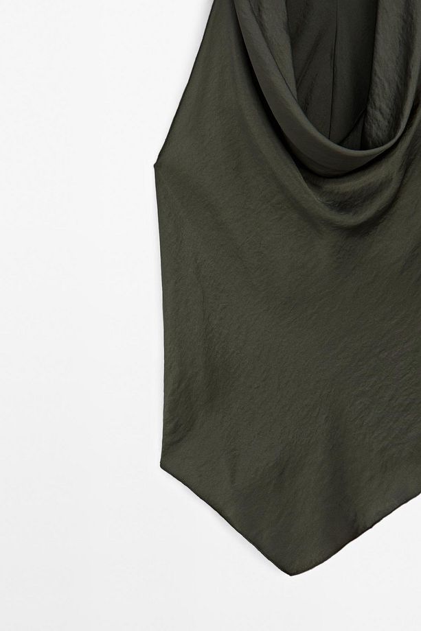 Drapeli halter yaka top - 7