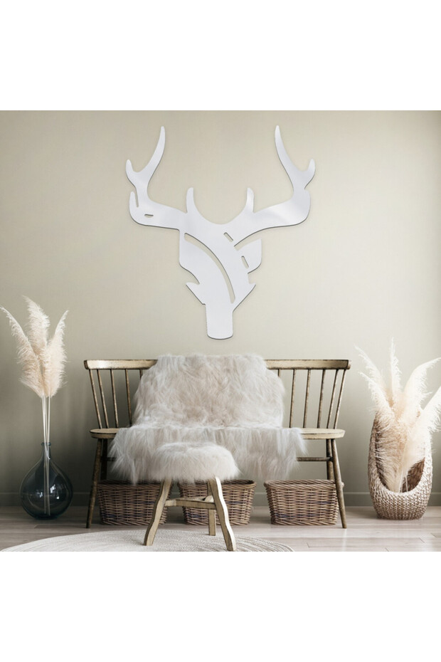 Silver acrylic panel with a deer pattern - 1