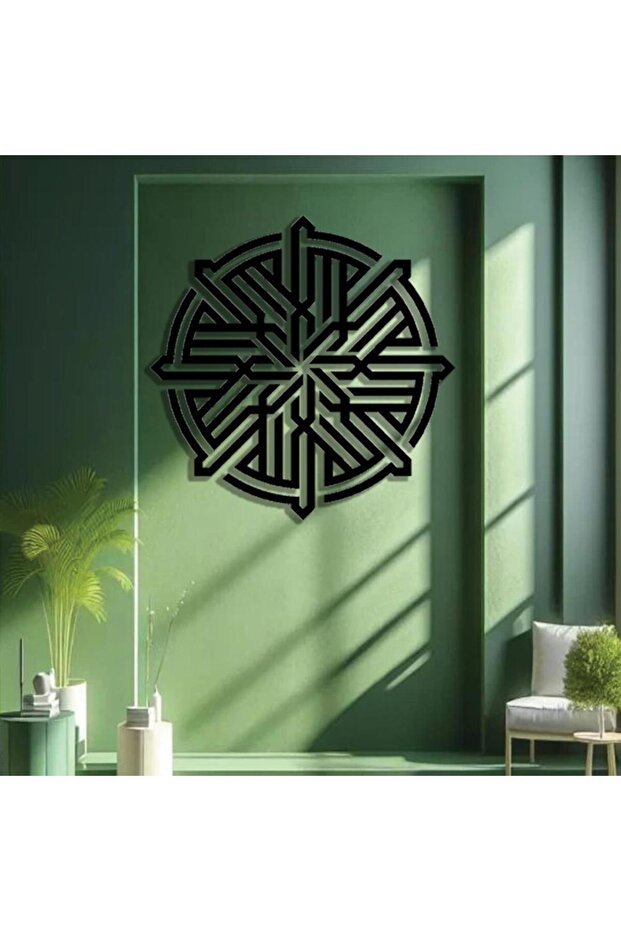 Modern black acrylic panel with decorative pattern - 1