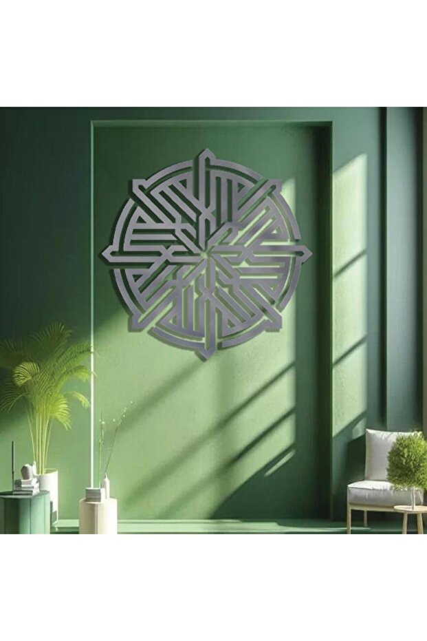 Modern silver acrylic panel with decorative pattern - 1