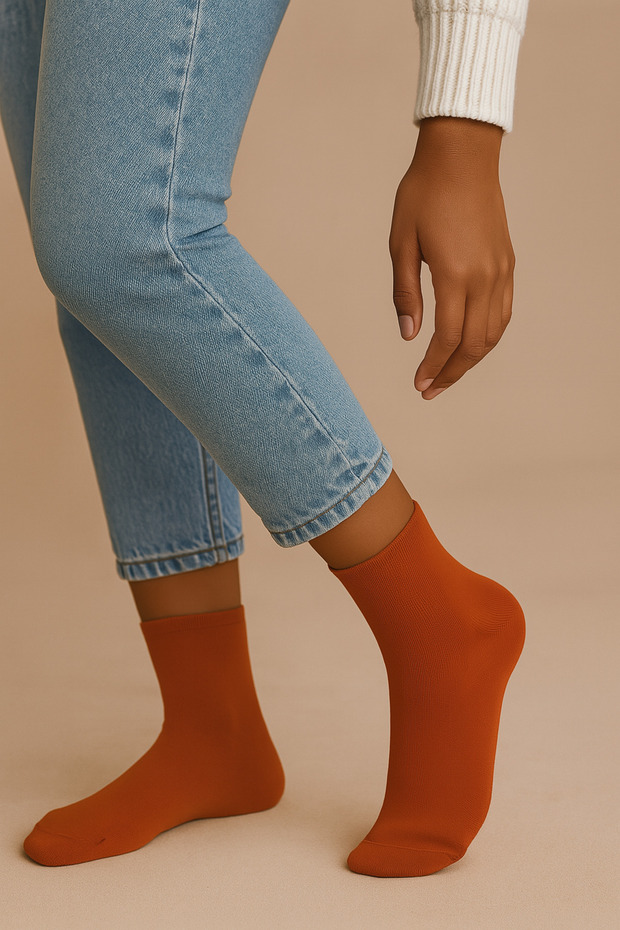 Women's Basic Modal Socks Orange