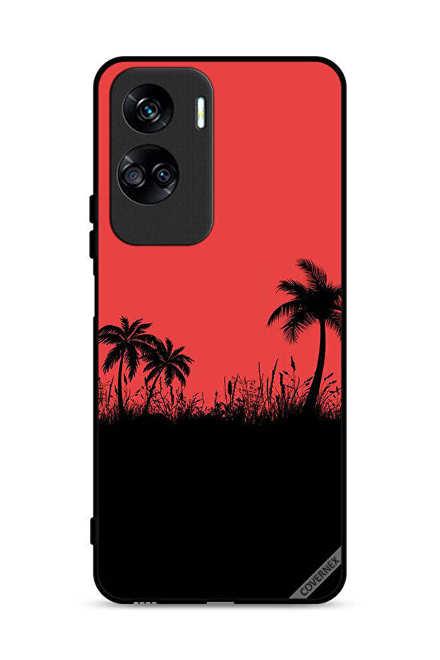 غطاء حماية لهاتف Honor 90 Lite 5G بنقشة أشجار التمر