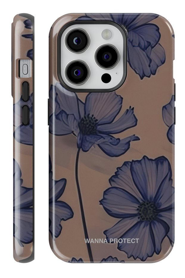 iPhone 15 Pro Double Layer Shock-Absorbing Protection Roses Glossy Superior Protect Phone Case