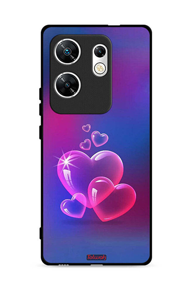 غطاء حماية لهاتف Infinix Zero 30 4G بتصميم قلوب مائية