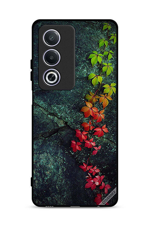 غطاء حماية لهاتف Oppo A3 Pro 5G بأوراق جميلة