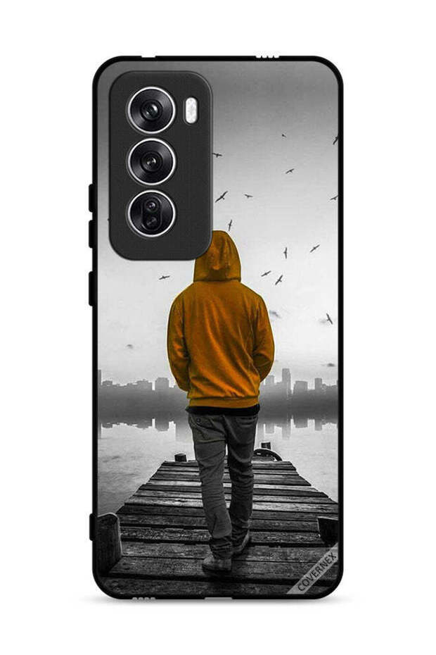 غطاء حماية Oppo Reno12 5G بتصميم فتى حزين يمشي