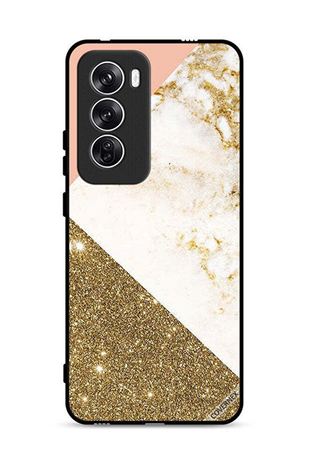غطاء حماية لهاتف Oppo Reno12 5G بنمط لامع ورخامي