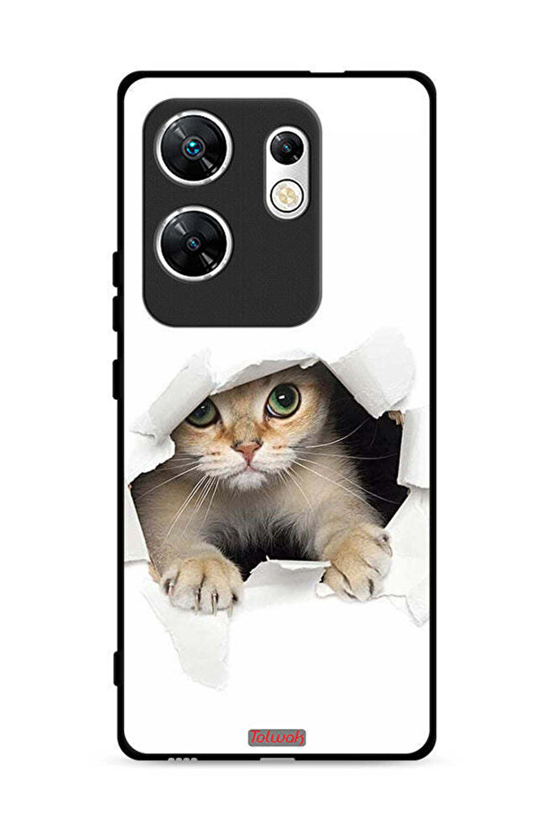 غطاء حماية لهاتف Infinix Zero 30 4G بتصميم قطة