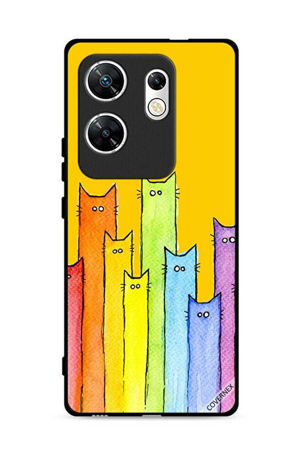غطاء حماية لهاتف Infinix Zero 30 4G برسومات قطة