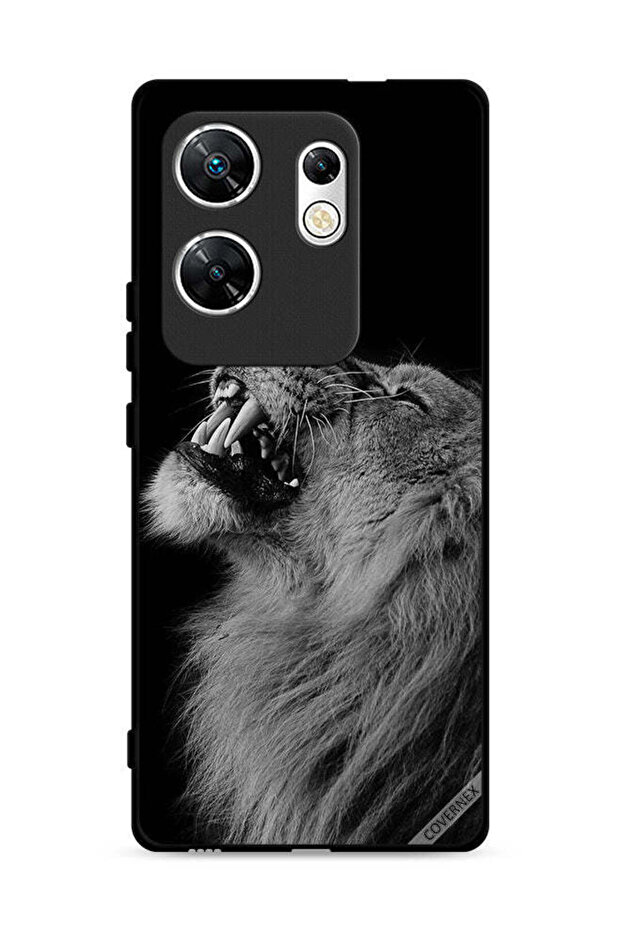 غطاء حماية لهاتف Infinix Zero 30 4G بطبعة الأسد المبهج
