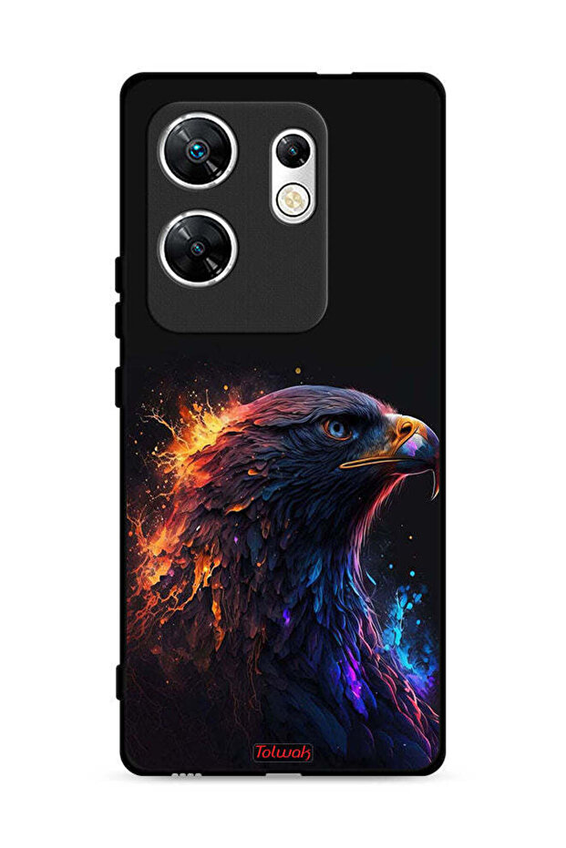 غطاء حماية لهاتف Infinix Zero 30 4G بنقشة فن النسر