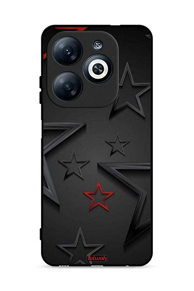 غطاء حماية لهاتف Infinix Smart 8 4G بنقشة نجوم
