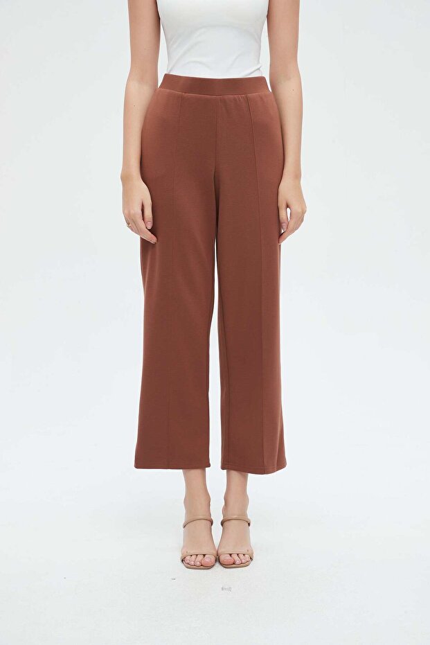 بنطال طويل سادة مع جيوب - 1