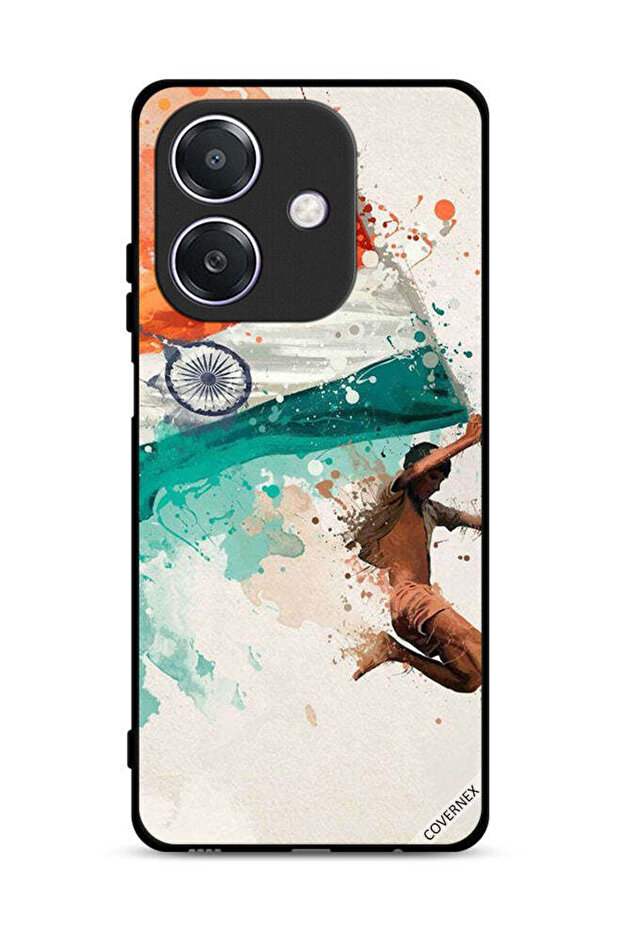 غطاء حماية لهاتف Oppo A3 5G يحمل علم الهند أثناء الطيران