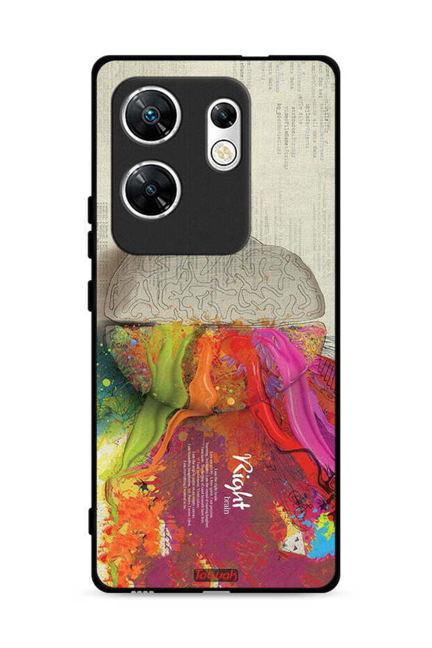 غطاء حماية لهاتف Infinix Zero 30 4G بتصميم تجريدي لعلم الدماغ