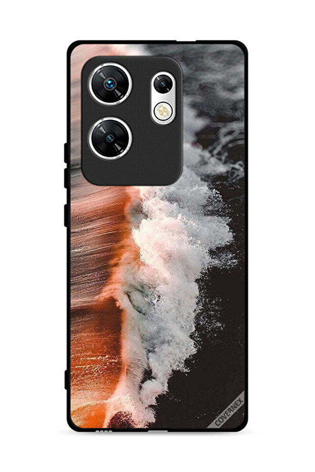 غطاء حماية لهاتف Infinix Zero 30 4G بتصميم موجة مياه البحر