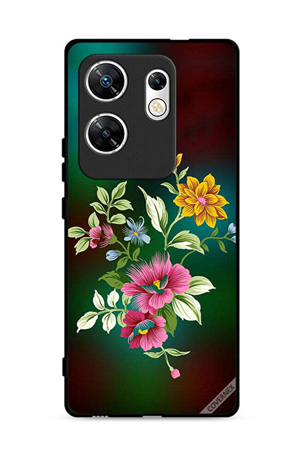 غطاء حماية لهاتف Infinix Zero 30 4G بنقشة زهور عالية الدقة