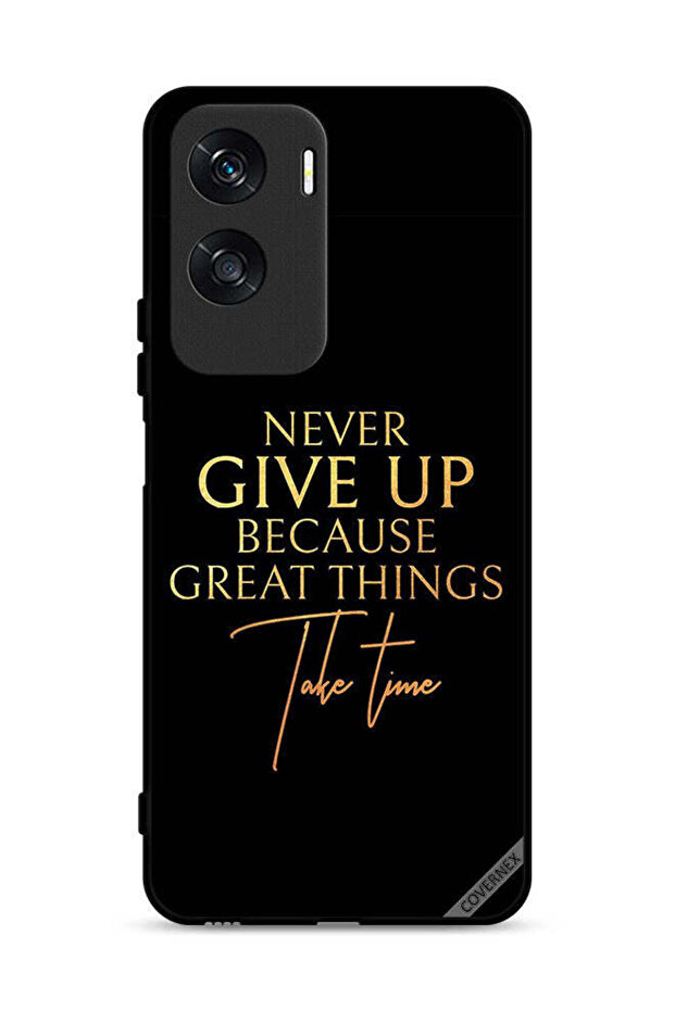 غطاء حماية لهاتف Honor X50i 5G لا تستسلم أبدًا لأن الأشياء العظيمة تستغرق وقتًا