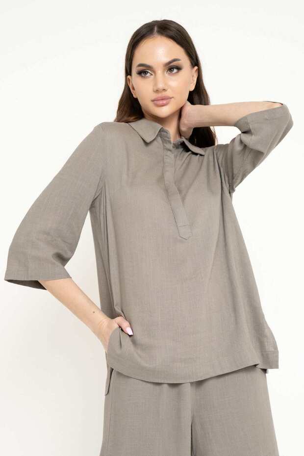 Women's Oversized Long Sleeve Plain Shirt