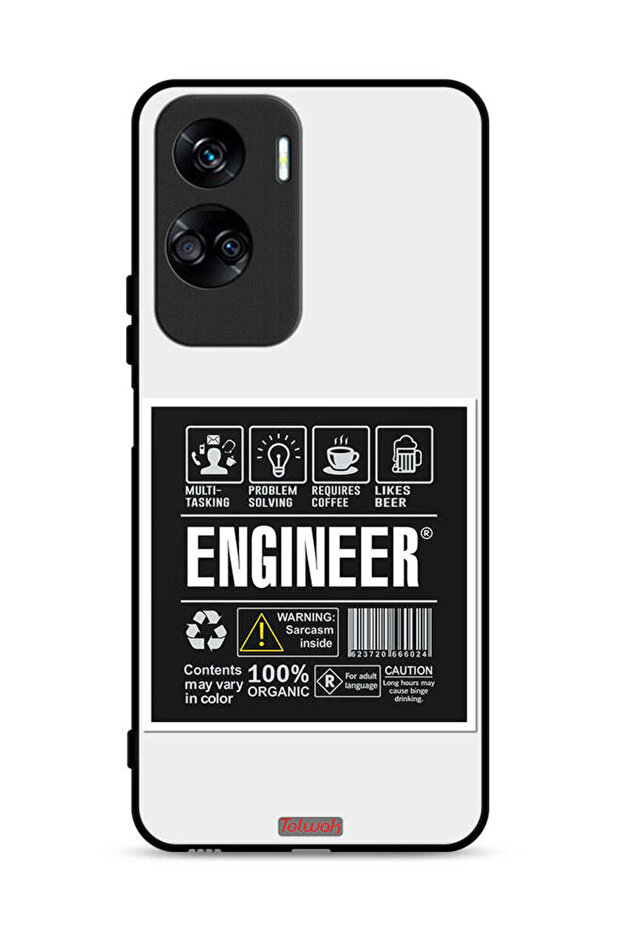 غطاء حماية لهاتف Honor 90 Lite 5G، ملصق مهندس