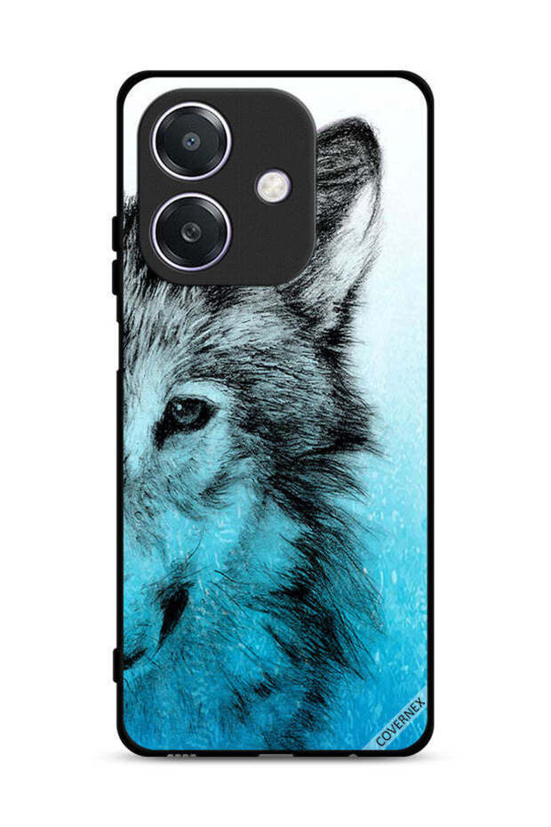 غطاء حماية Oppo A3x 5G بتصميم نصف وجه ذئب