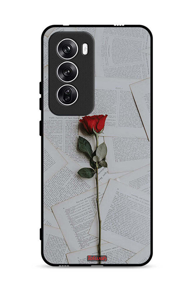 غطاء حماية لهاتف Oppo Reno12 5G وردي على ورق